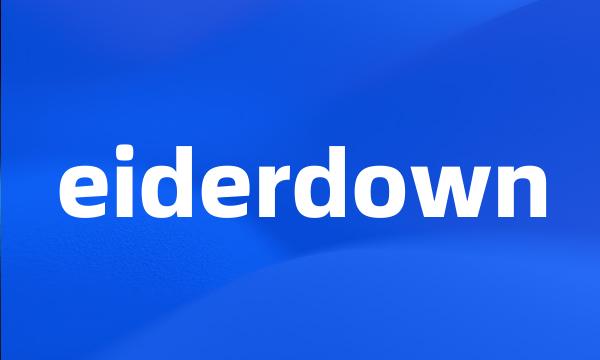 eiderdown