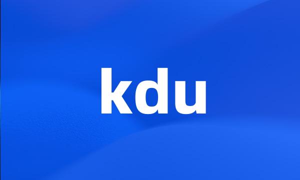 kdu