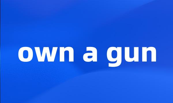 own a gun