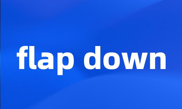 flap down