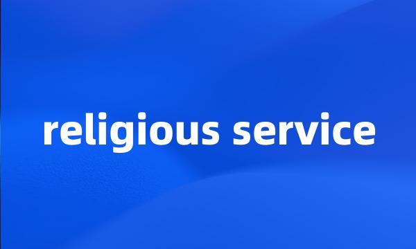 religious service