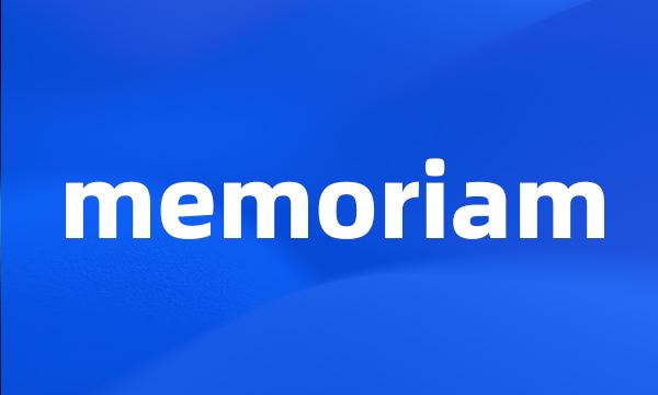 memoriam