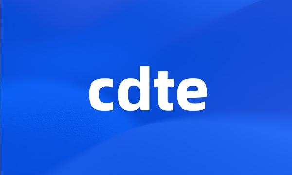 cdte