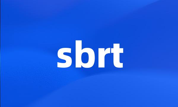 sbrt