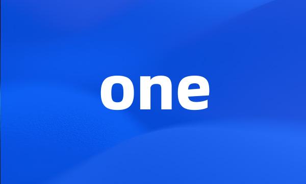 one