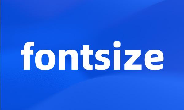 fontsize