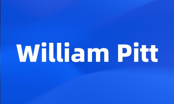 William Pitt