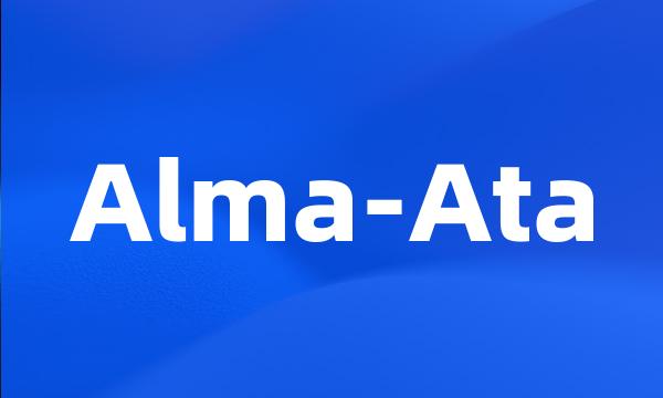 Alma-Ata