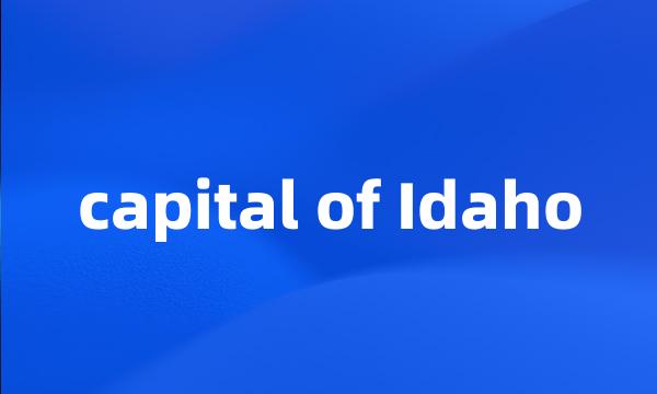 capital of Idaho