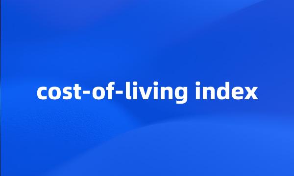 cost-of-living index