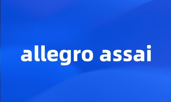 allegro assai