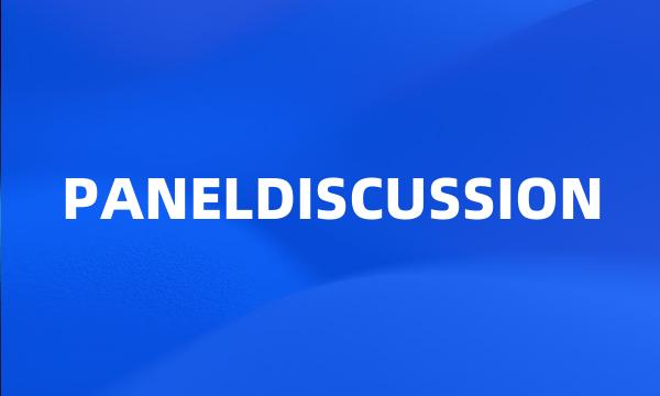 PANELDISCUSSION