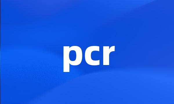 pcr