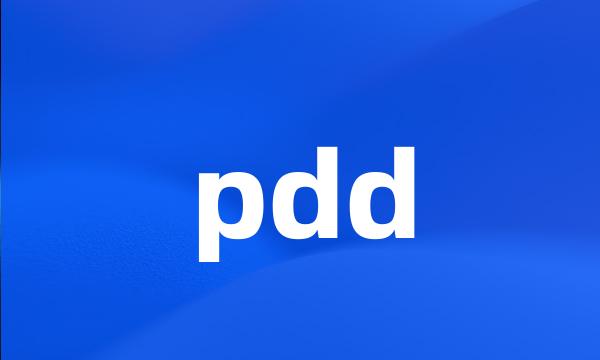 pdd