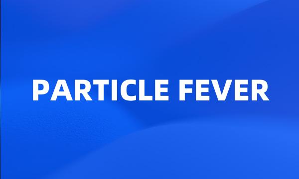 PARTICLE FEVER