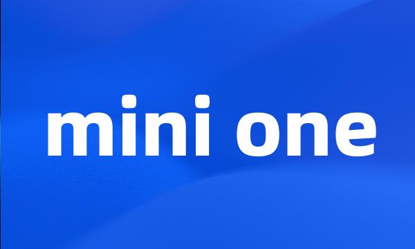 mini one