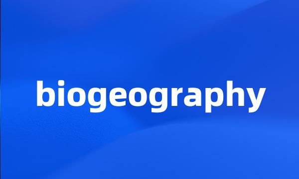 biogeography