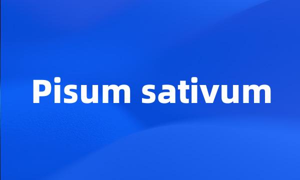 Pisum sativum