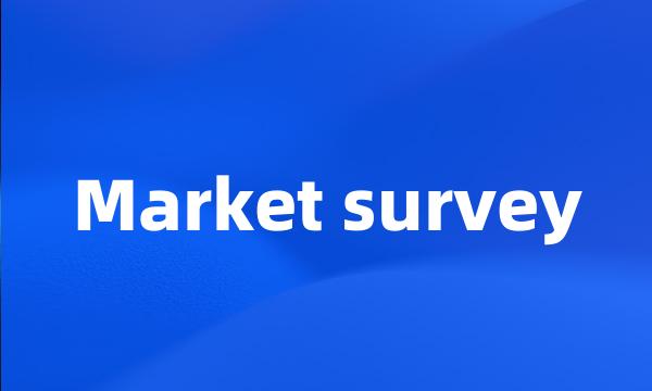 Market survey