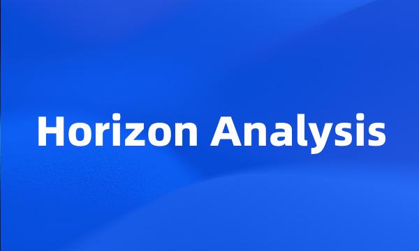 Horizon Analysis