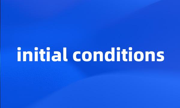 initial conditions