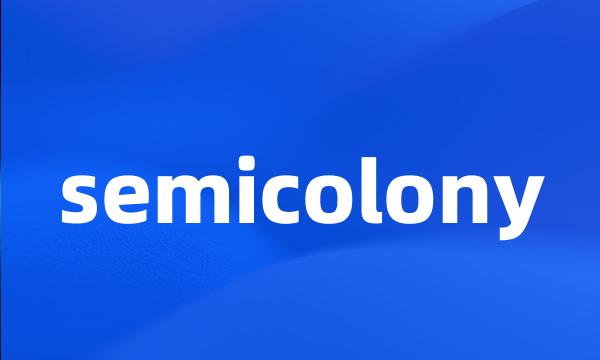 semicolony