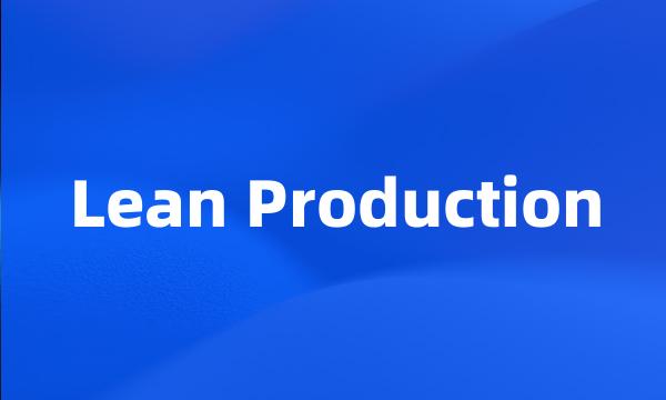 Lean Production