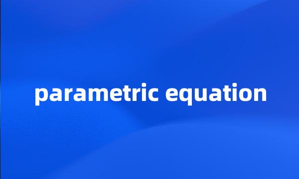 parametric equation