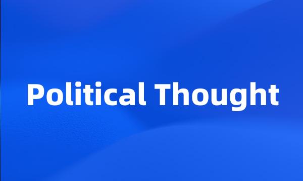 Political Thought