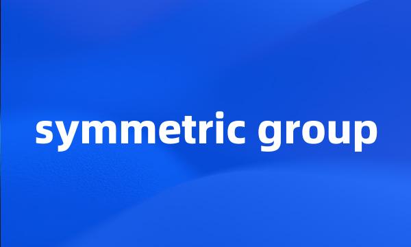 symmetric group