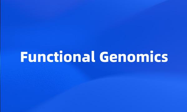 Functional Genomics