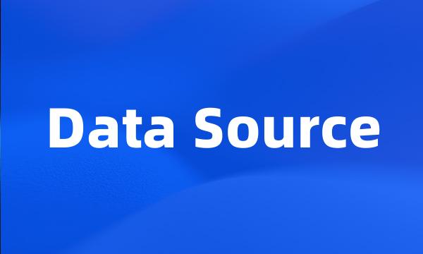 Data Source