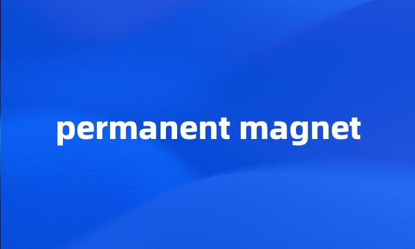 permanent magnet