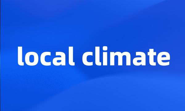 local climate