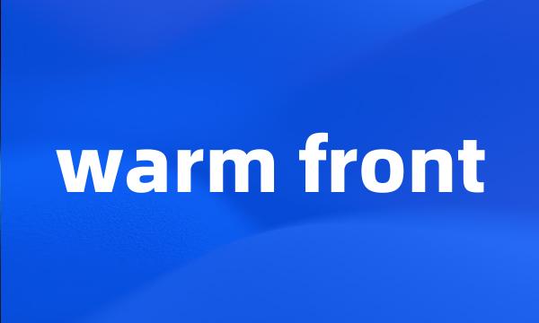 warm front