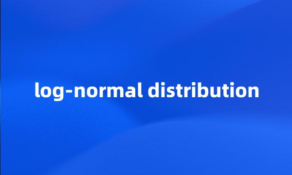 log-normal distribution