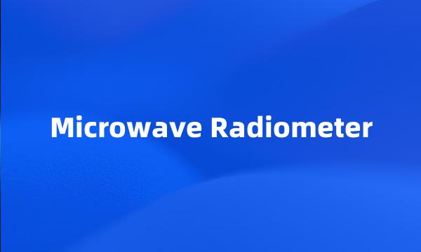 Microwave Radiometer