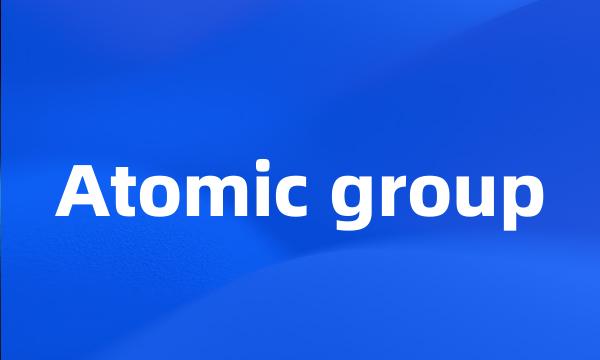 Atomic group