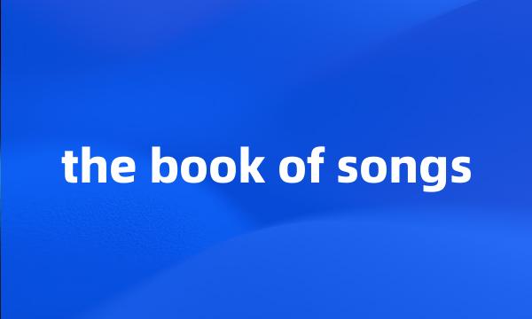 the book of songs