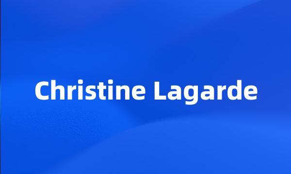 Christine Lagarde