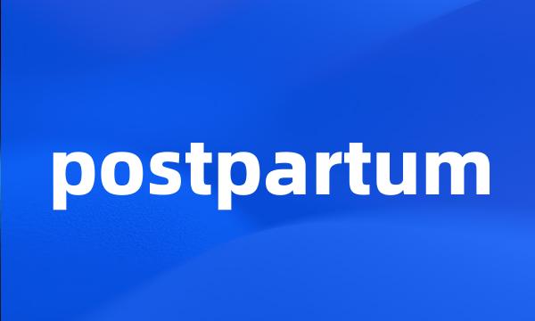 postpartum