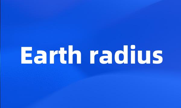 Earth radius