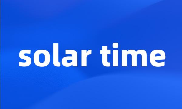 solar time