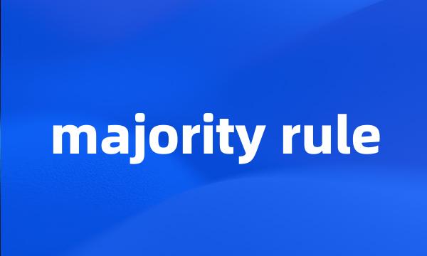 majority rule