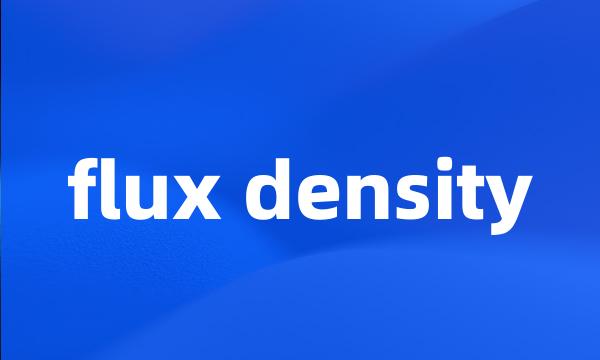 flux density