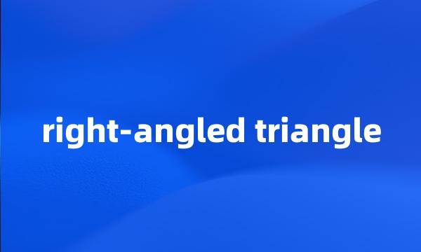 right-angled triangle