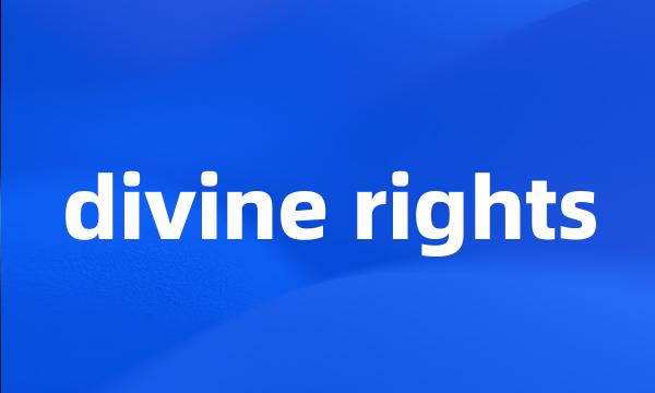 divine rights