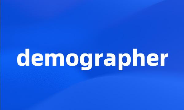 demographer