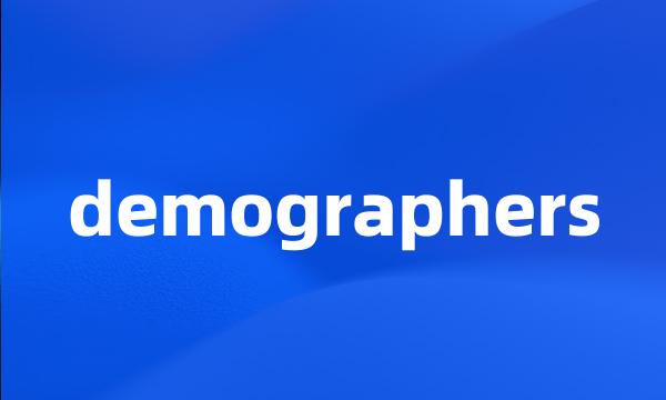 demographers