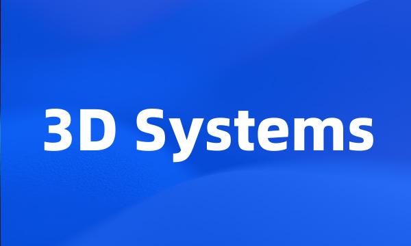 3D Systems